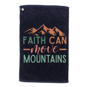 Faith Can Move Mountains Platinum Collection Golf Towel