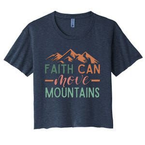 Faith Can Move Mountains Women's Crop Top Tee