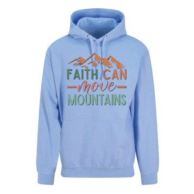 Faith Can Move Mountains Unisex Surf Hoodie