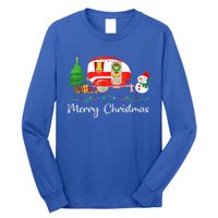 Funny Camping Merry Christmas Campers Snow Great Gift Long Sleeve Shirt