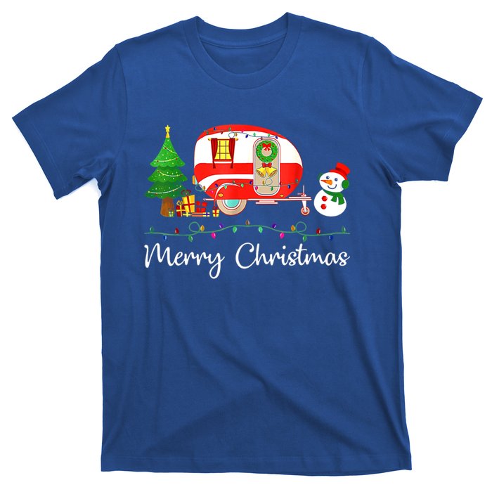 Funny Camping Merry Christmas Campers Snow Great Gift T-Shirt