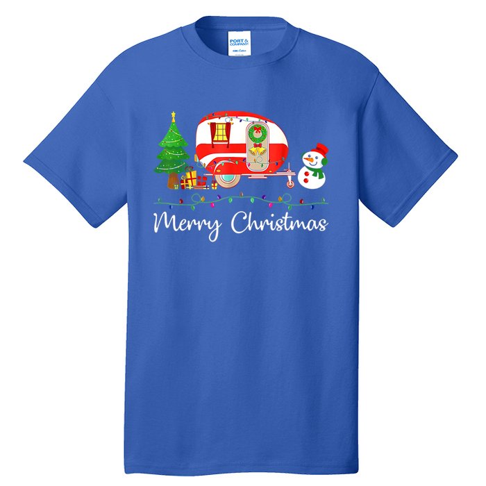 Funny Camping Merry Christmas Campers Snow Great Gift Tall T-Shirt