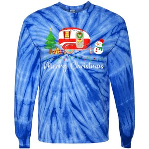 Funny Camping Merry Christmas Campers Snow Great Gift Tie-Dye Long Sleeve Shirt