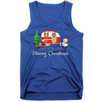 Funny Camping Merry Christmas Campers Snow Great Gift Tank Top