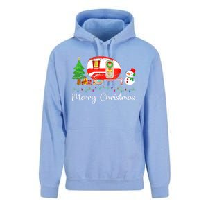 Funny Camping Merry Christmas Campers Snow Great Gift Unisex Surf Hoodie