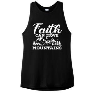 Faith Can Move Mountains Ladies PosiCharge Tri-Blend Wicking Tank