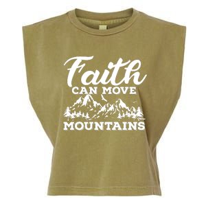 Faith Can Move Mountains Garment-Dyed Women's Muscle Tee