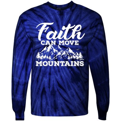 Faith Can Move Mountains Tie-Dye Long Sleeve Shirt