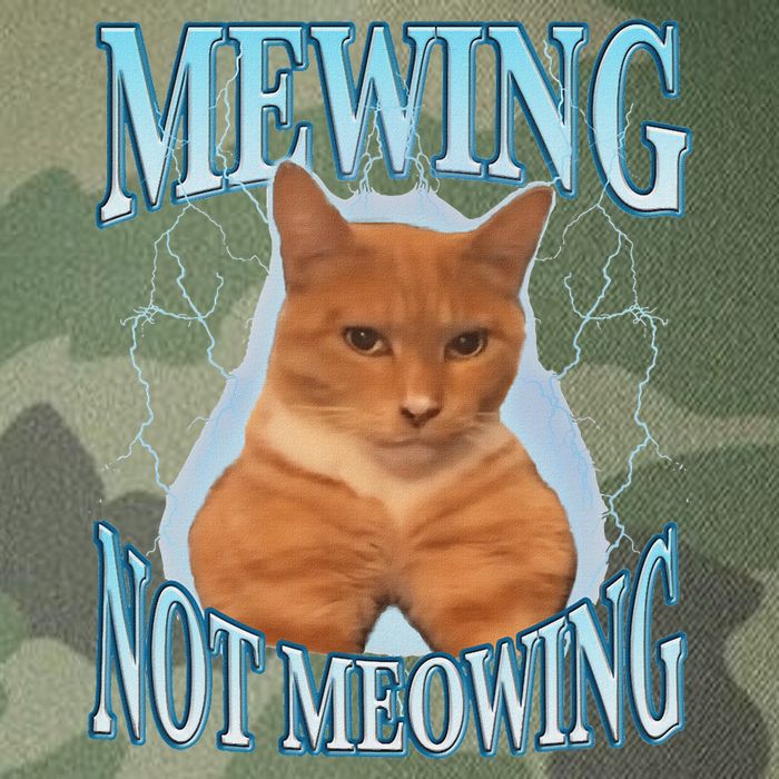 Funny Cat Meme Mewing Looksmax Meowing Cat Trend Legacy Tie Dye Trucker Hat