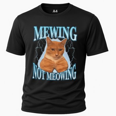 Funny Cat Meme Mewing Looksmax Meowing Cat Trend Performance Shirt