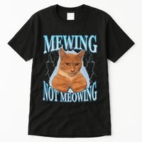 Funny Cat Meme Mewing Looksmax Meowing Cat Trend Tall T-Shirt
