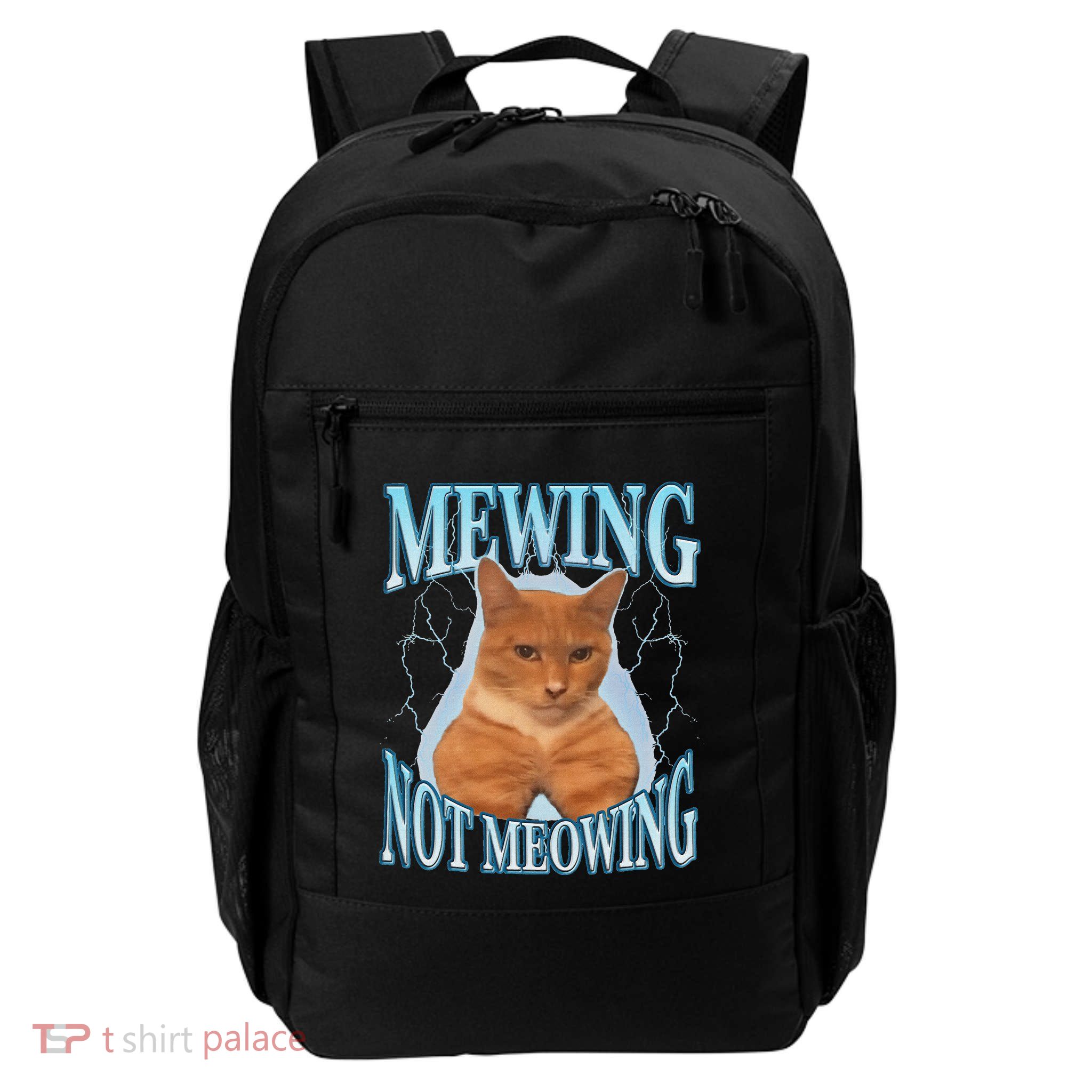 Funny Cat Meme Mewing Looksmax Meowing Cat Trend Backpack