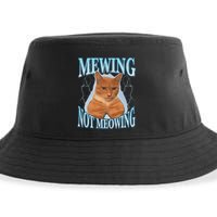 Funny Cat Meme Mewing Looksmax Meowing Cat Trend Sustainable Bucket Hat