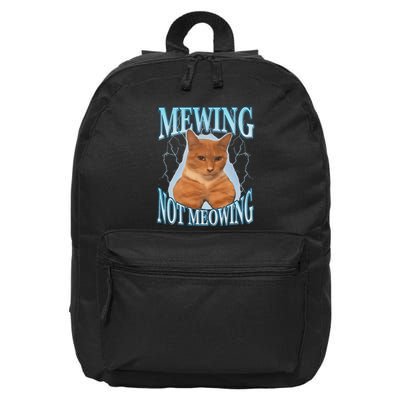 Funny Cat Meme Mewing Looksmax Meowing Cat Trend 16 in Basic Backpack
