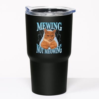 Funny Cat Meme Mewing Looksmax Meowing Cat Trend Tumbler