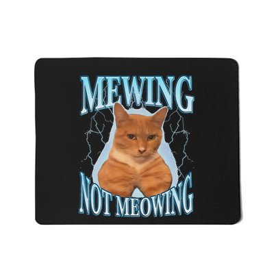 Funny Cat Meme Mewing Looksmax Meowing Cat Trend Mousepad