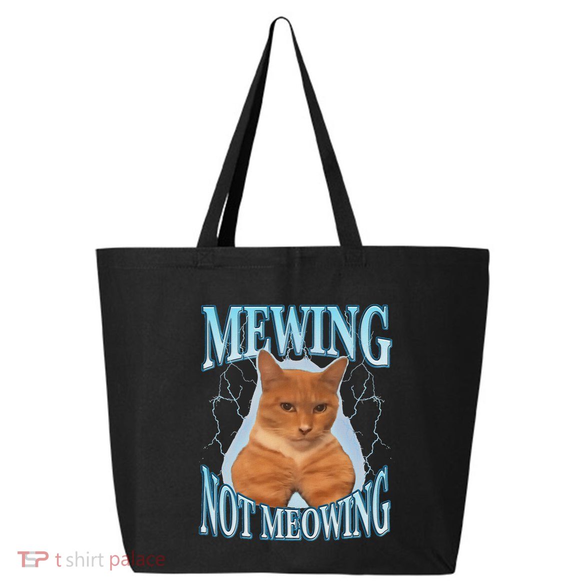 Funny Cat Meme Mewing Looksmax Meowing Cat Trend 25L Jumbo Tote