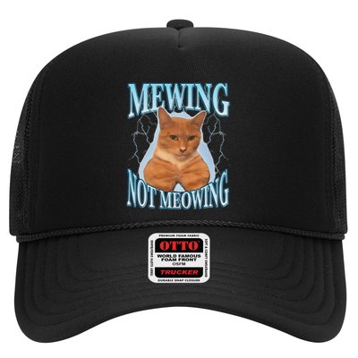 Funny Cat Meme Mewing Looksmax Meowing Cat Trend Trucker Hat