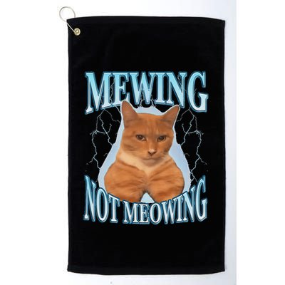 Funny Cat Meme Mewing Looksmax Meowing Cat Trend Golf Towel