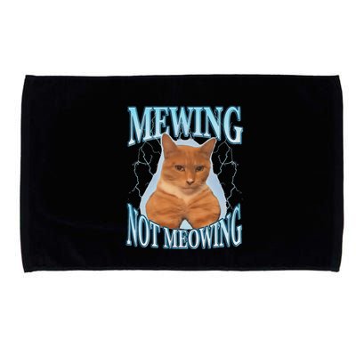 Funny Cat Meme Mewing Looksmax Meowing Cat Trend Microfiber Hand Towel