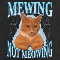 Funny Cat Meme Mewing Looksmax Meowing Cat Trend Microfiber Hand Towel