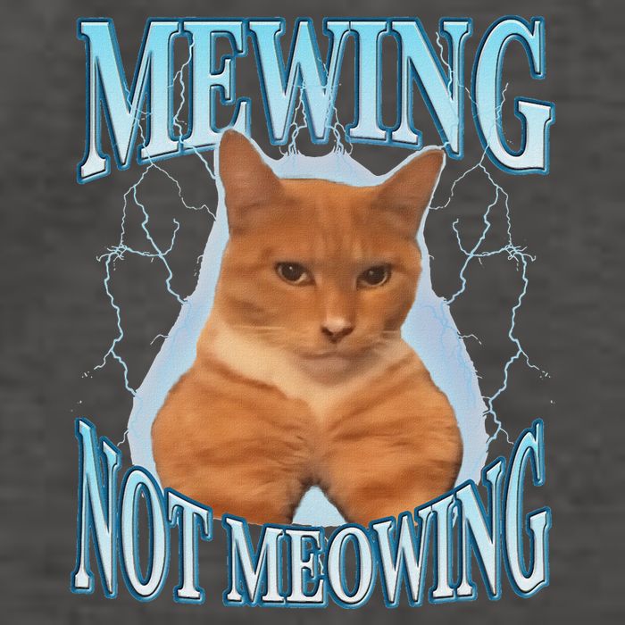 Funny Cat Meme Mewing Looksmax Meowing Cat Trend Vector Backpack