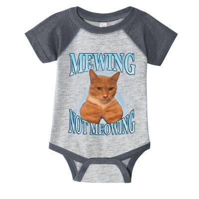 Funny Cat Meme Mewing Looksmax Meowing Cat Trend Infant Baby Jersey Bodysuit