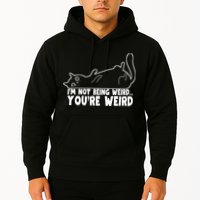 Funny Cat Meme Im Not Being Weird Youre Weird Cat Dad Mom Hoodie