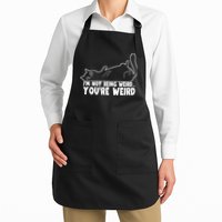 Funny Cat Meme Im Not Being Weird Youre Weird Cat Dad Mom Apron