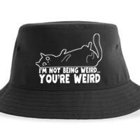 Funny Cat Meme Im Not Being Weird Youre Weird Cat Dad Mom Sustainable Bucket Hat