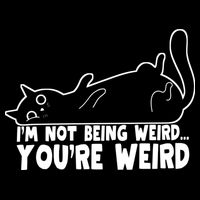Funny Cat Meme Im Not Being Weird Youre Weird Cat Dad Mom Sustainable Bucket Hat