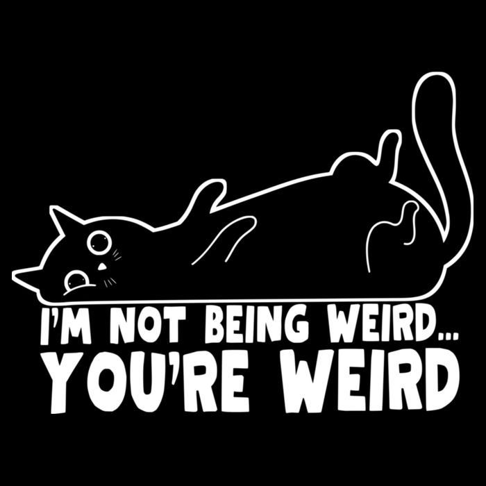 Funny Cat Meme Im Not Being Weird Youre Weird Cat Dad Mom Sustainable Bucket Hat