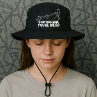 Funny Cat Meme Im Not Being Weird Youre Weird Cat Dad Mom Bucket Hat