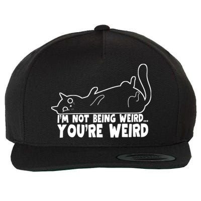 Funny Cat Meme Im Not Being Weird Youre Weird Cat Dad Mom Wool Snapback Cap