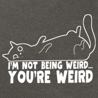 Funny Cat Meme Im Not Being Weird Youre Weird Cat Dad Mom Cotton Canvas Backpack