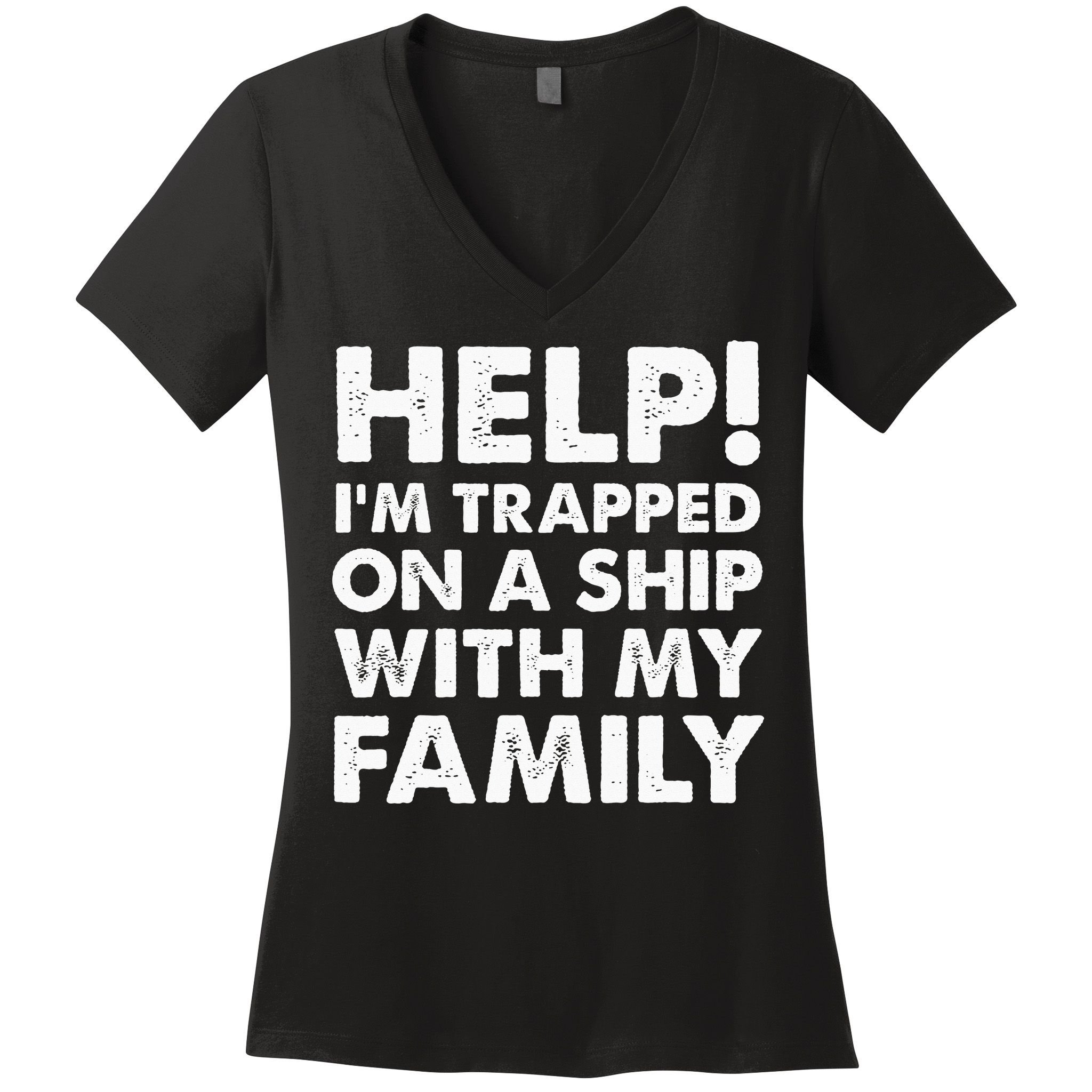 Family Cruise Matching Vacation Funny Cruising Women's V-Neck T-Shirt