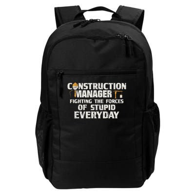 Funny Construction Manager Fighting The Forces Daily Commute Backpack