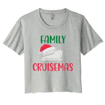 Family Cruisemas Matching Cruise Ship Christmas Gift Women's Crop Top Tee