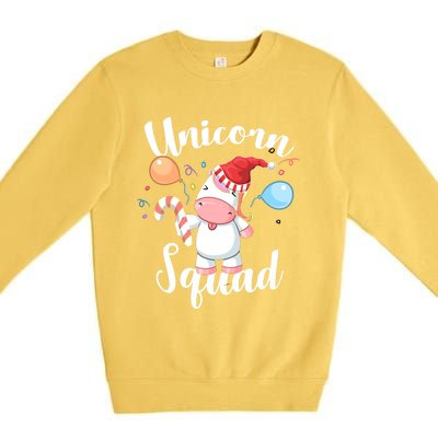 Funny Christmas Matching Tees For Girls Xmas Unicorn Squad Gift Premium Crewneck Sweatshirt