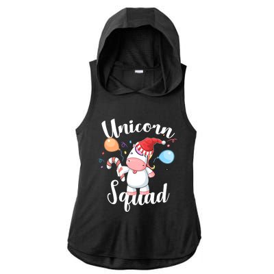 Funny Christmas Matching Tees For Girls Xmas Unicorn Squad Gift Ladies PosiCharge Tri-Blend Wicking Draft Hoodie Tank