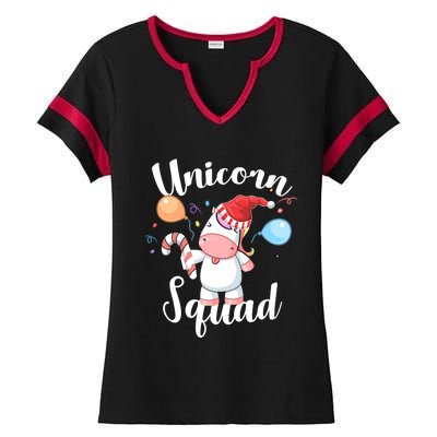 Funny Christmas Matching Tees For Girls Xmas Unicorn Squad Gift Ladies Halftime Notch Neck Tee