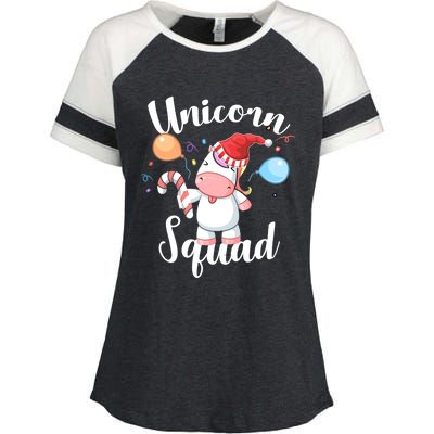 Funny Christmas Matching Tees For Girls Xmas Unicorn Squad Gift Enza Ladies Jersey Colorblock Tee