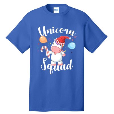 Funny Christmas Matching Tees For Girls Xmas Unicorn Squad Gift Tall T-Shirt