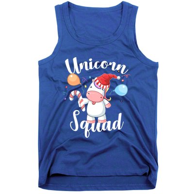 Funny Christmas Matching Tees For Girls Xmas Unicorn Squad Gift Tank Top