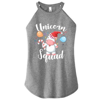 Funny Christmas Matching Tees For Girls Xmas Unicorn Squad Gift Women’s Perfect Tri Rocker Tank