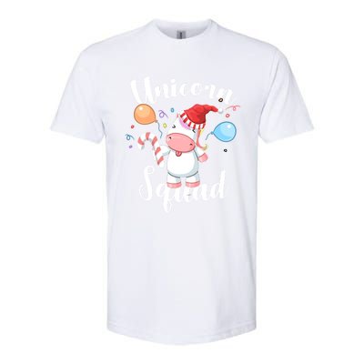 Funny Christmas Matching Tees For Girls Xmas Unicorn Squad Gift Softstyle CVC T-Shirt