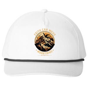 Faith Can Move Mountains Christian Snapback Five-Panel Rope Hat