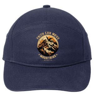 Faith Can Move Mountains Christian 7-Panel Snapback Hat