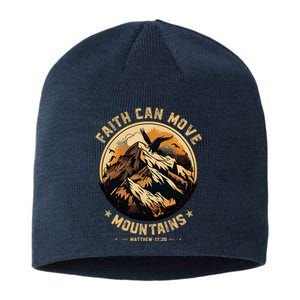 Faith Can Move Mountains Christian Sustainable Beanie