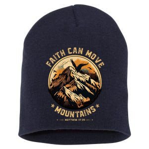 Faith Can Move Mountains Christian Short Acrylic Beanie